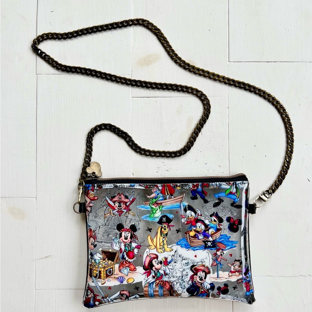 Pirate Mickey Mouse & Friends Clear front crossbody bag with bronze chain - Picture 4 of 4
